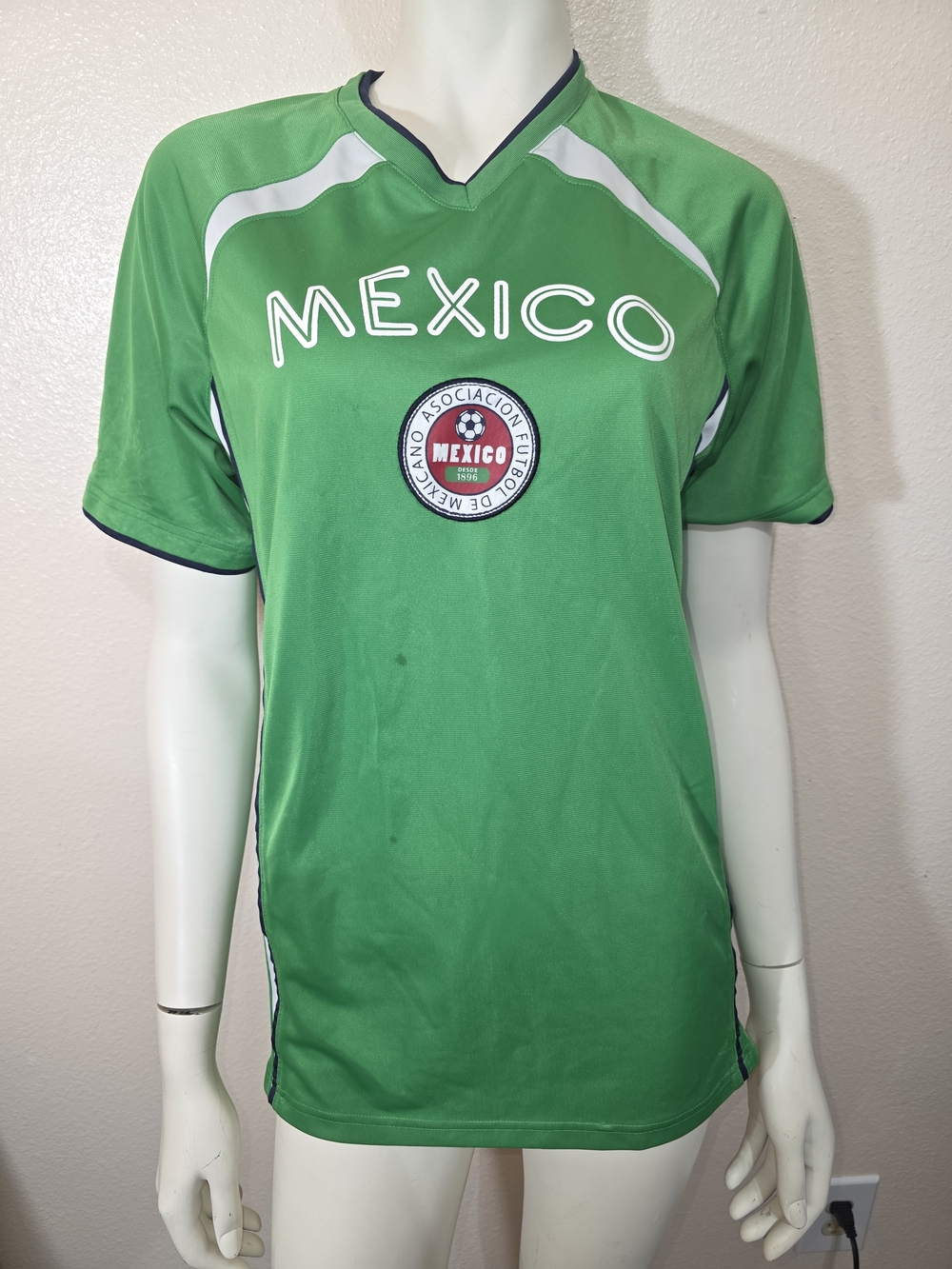 Green Mexico Football Jersey with Chest Emblem